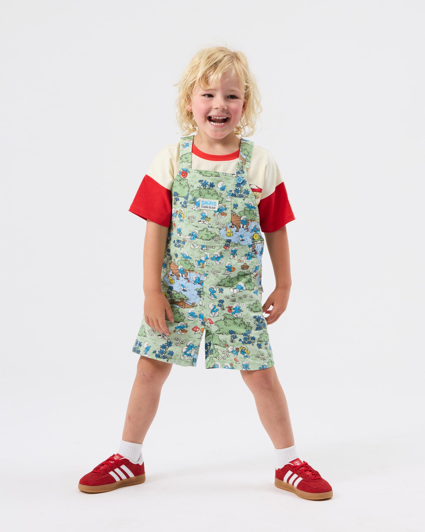 Goldie + Ace The Smurfs Village Print Burton Overall