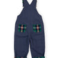 Goldie + Ace Austin Green Check Overalls