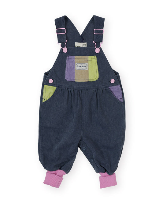 Goldie + Ace Colour Pop Baby Austin Overalls Purple | Green