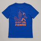 Just Another Fisherman Mini Apologies Short Sleeve Tee Cobalt
