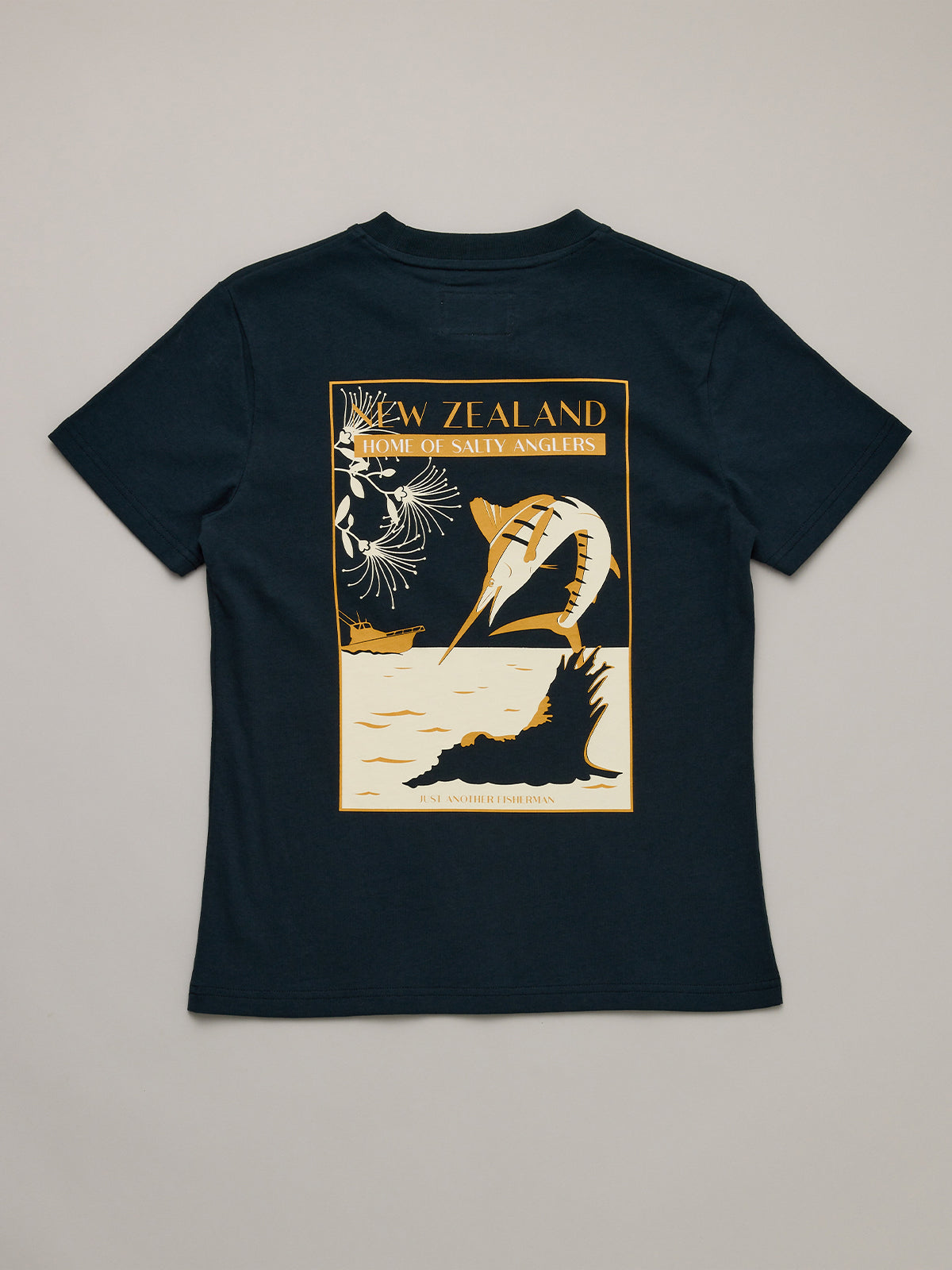 Just Another Fisherman Mini Salty Anglers Short Sleeve Tee Navy