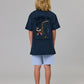 Just Another Fisherman Mini Tipping The Scales Short Sleeve Tee Navy