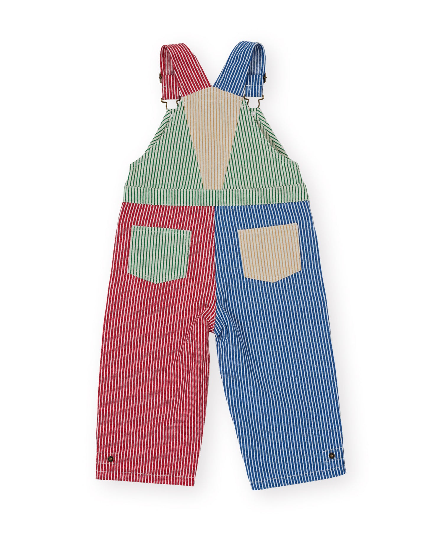 Goldie + Ace Patchwork Stripe Blake Overalls