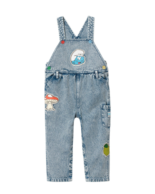 Goldie + Ace The Smurfs Patch Austin Overalls