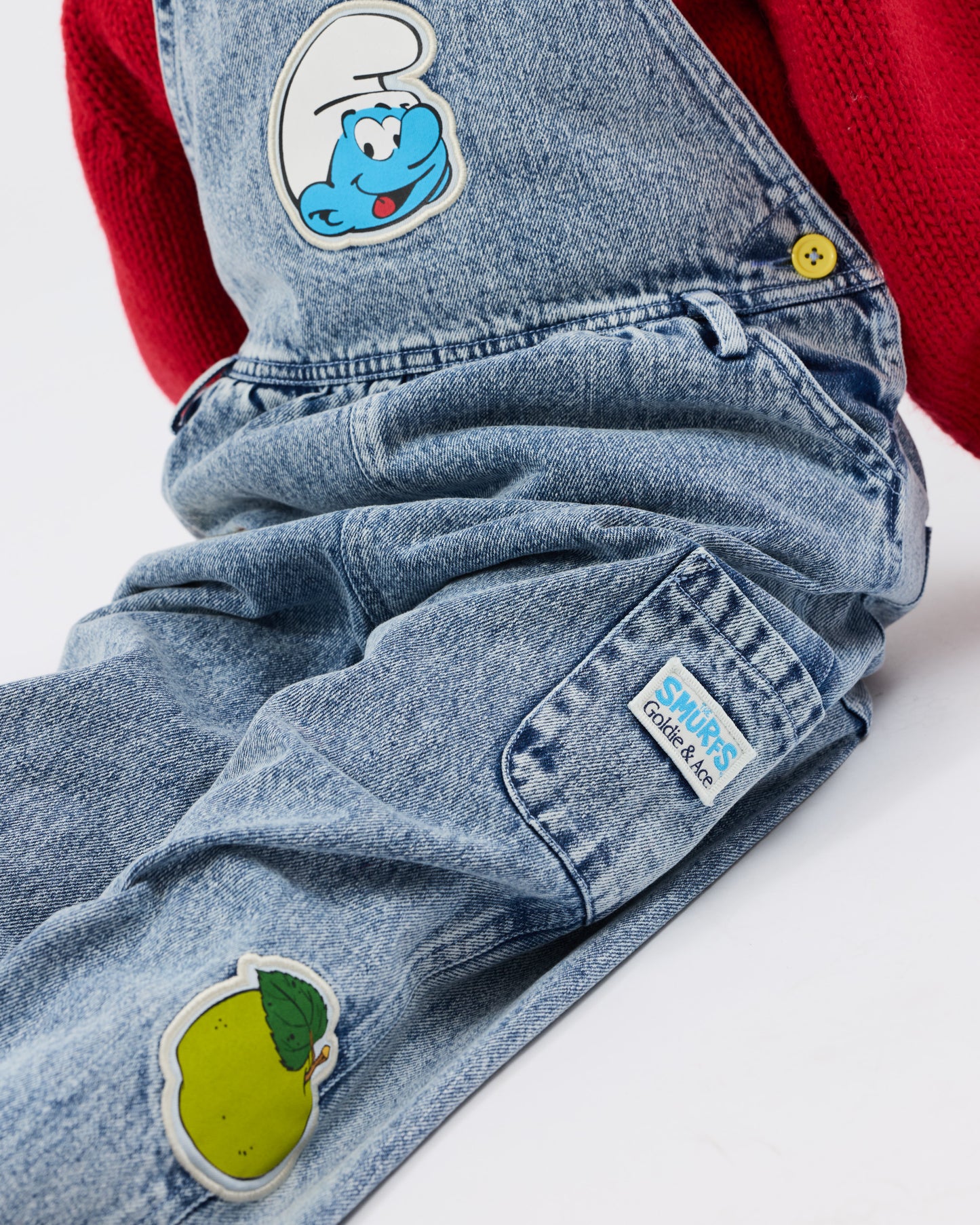 Goldie + Ace The Smurfs Patch Austin Overalls