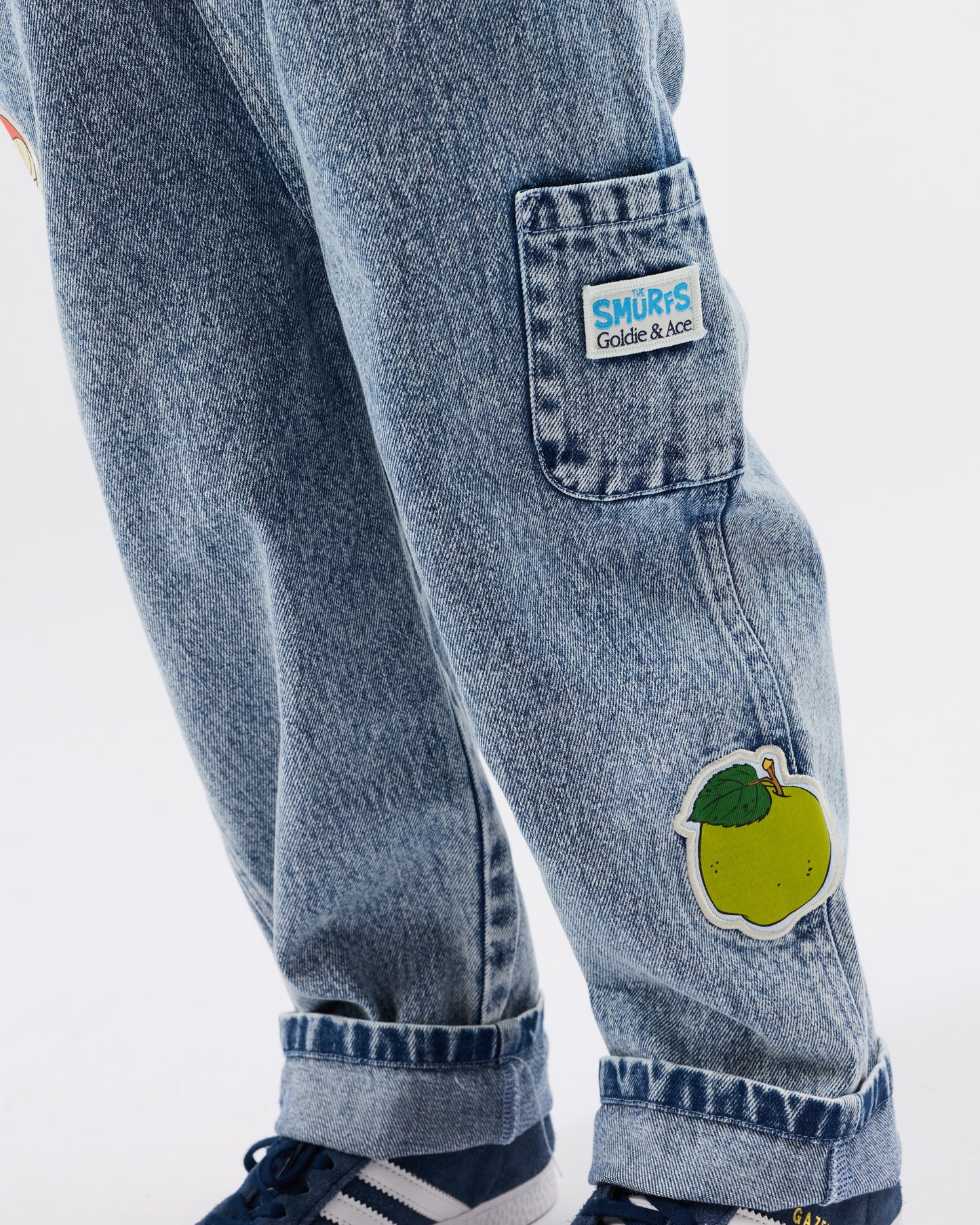 Goldie + Ace The Smurfs Patch Austin Overalls