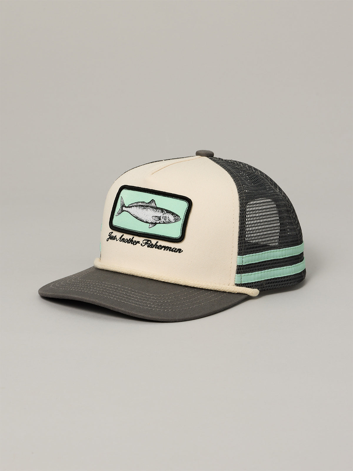 Just Another Fisherman Mini Kahawai Lorry Cap Cream | Charcoal