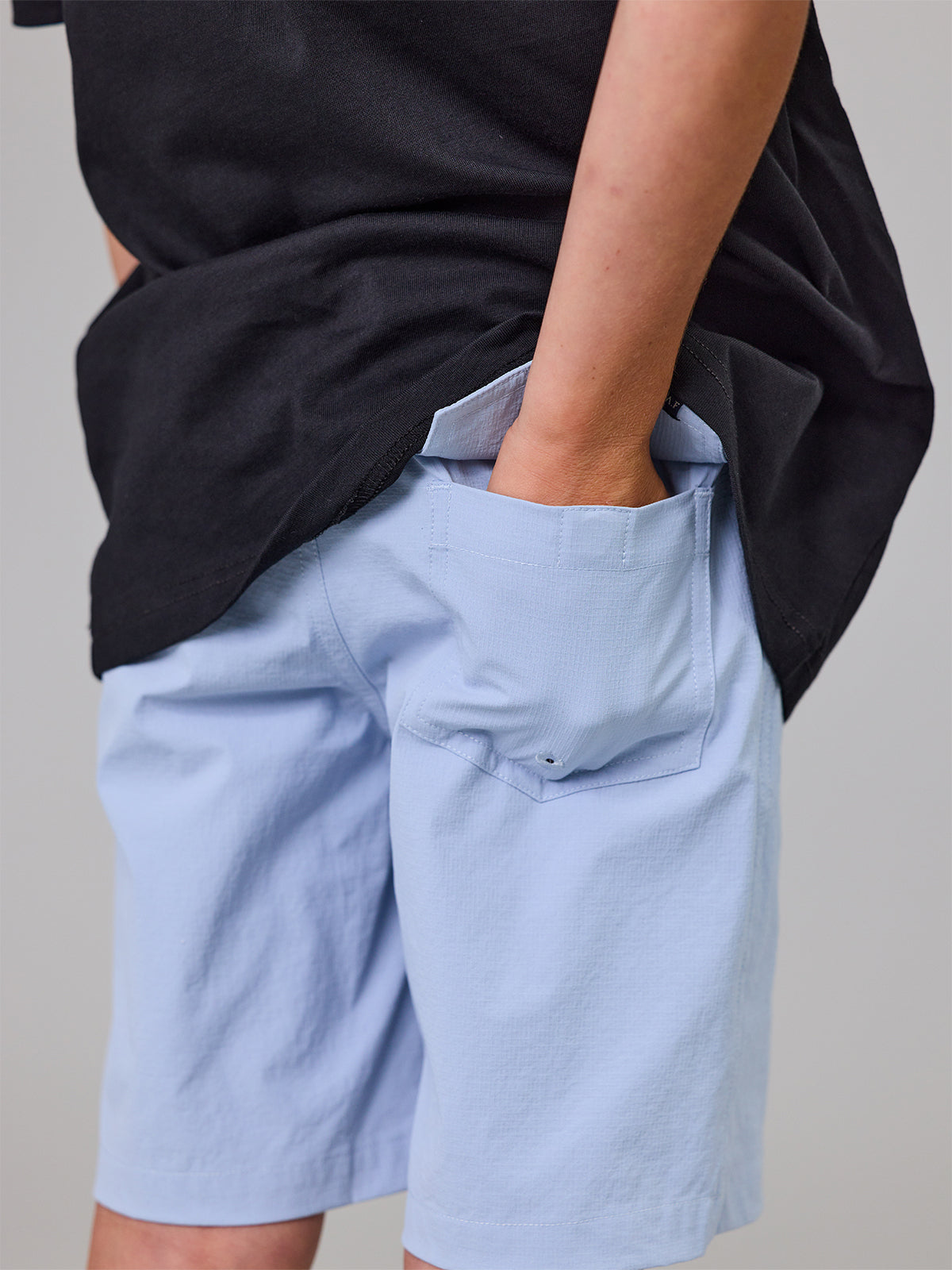 Just Another Fisherman Mini Crewman Shorts Light Blue