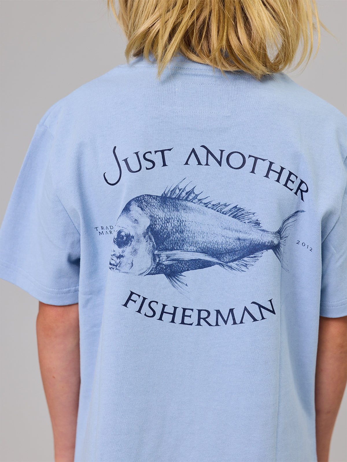 Just Another Fisherman Mini Snapper Short Sleeve Tee Washed Blue