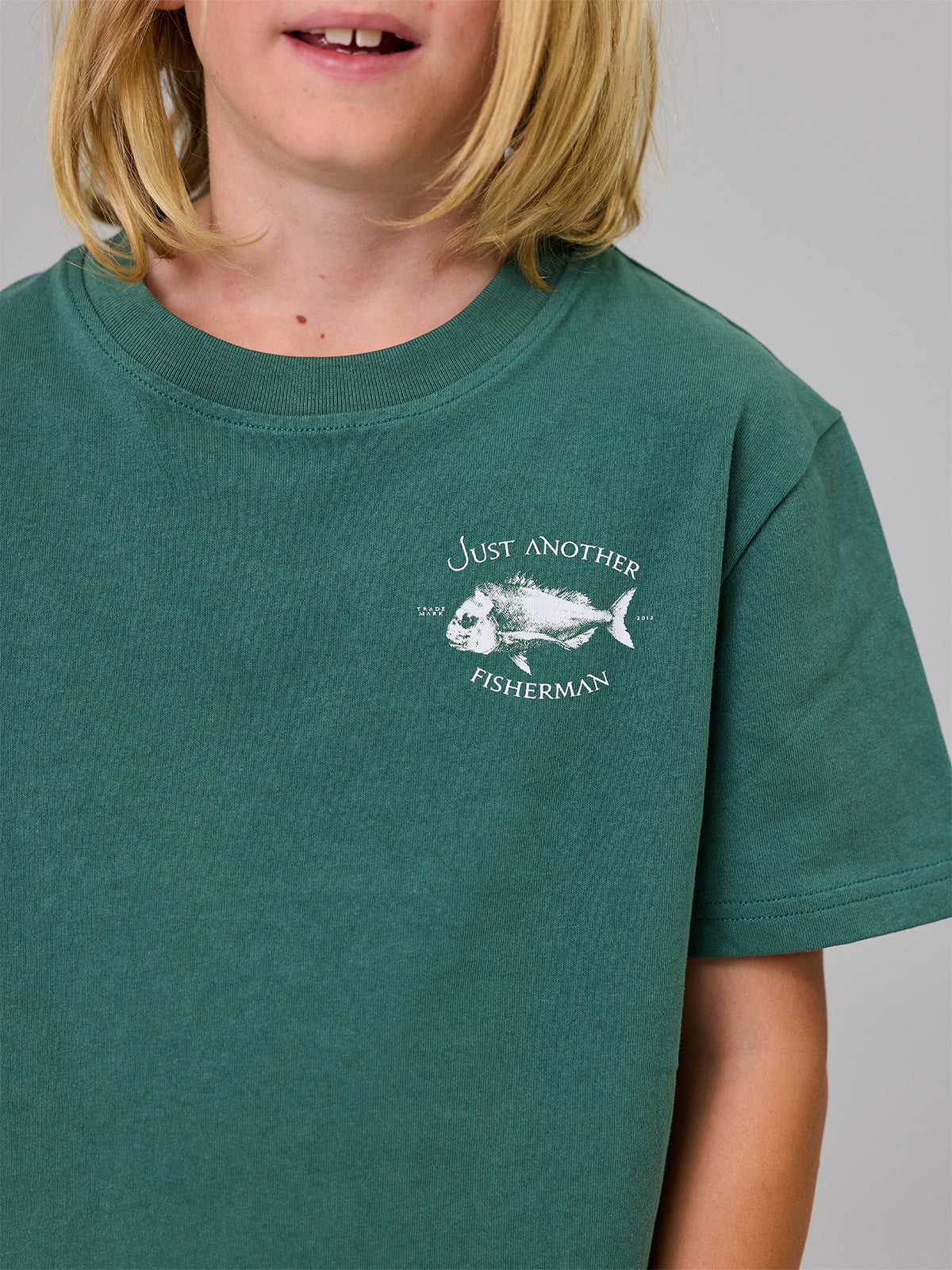 Just Another Fisherman Mini Snapper Short Sleeve Tee Dusk Pine