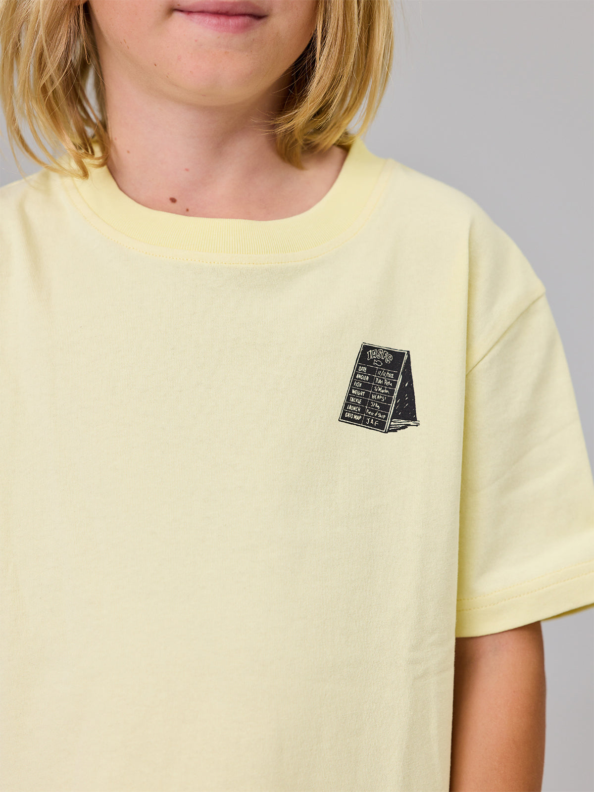 Just Another Fisherman Mini Tipping The Scales Short Sleeve Tee Dawn Yellow