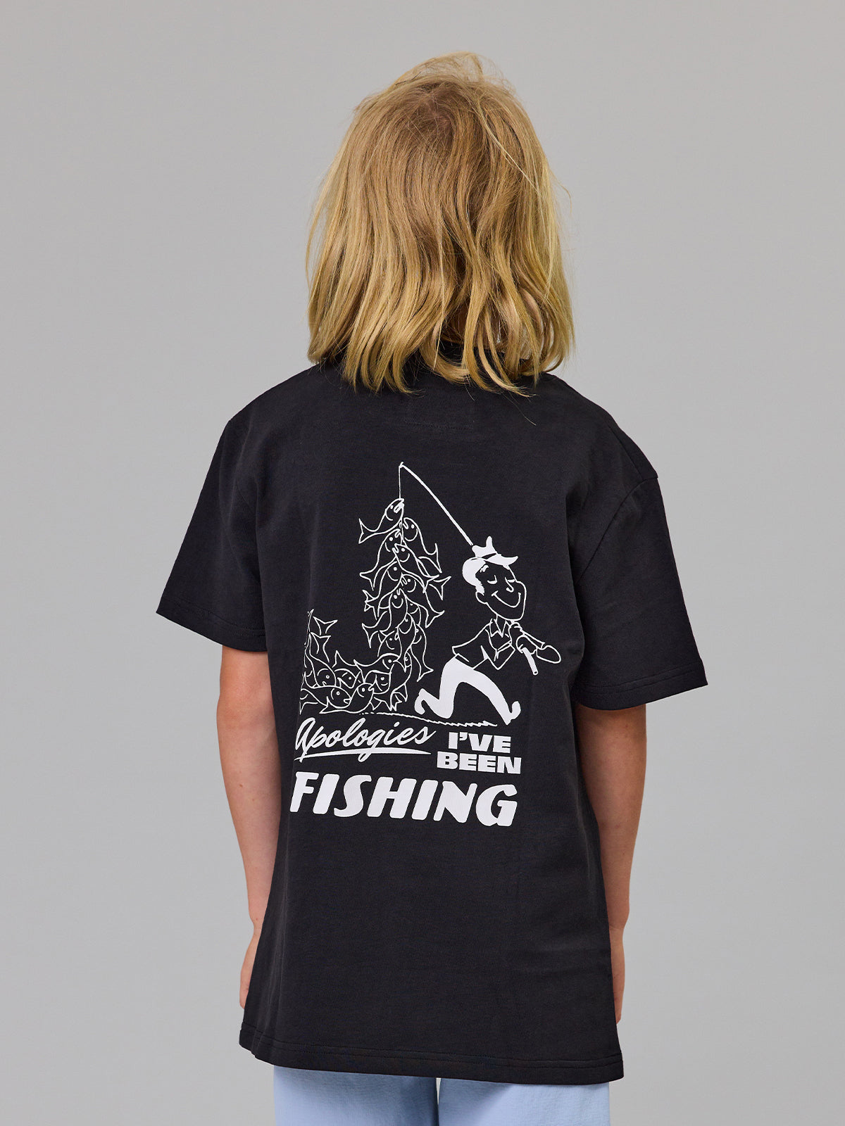 Just Another Fisherman Mini Apologies Short Sleeve Tee Black