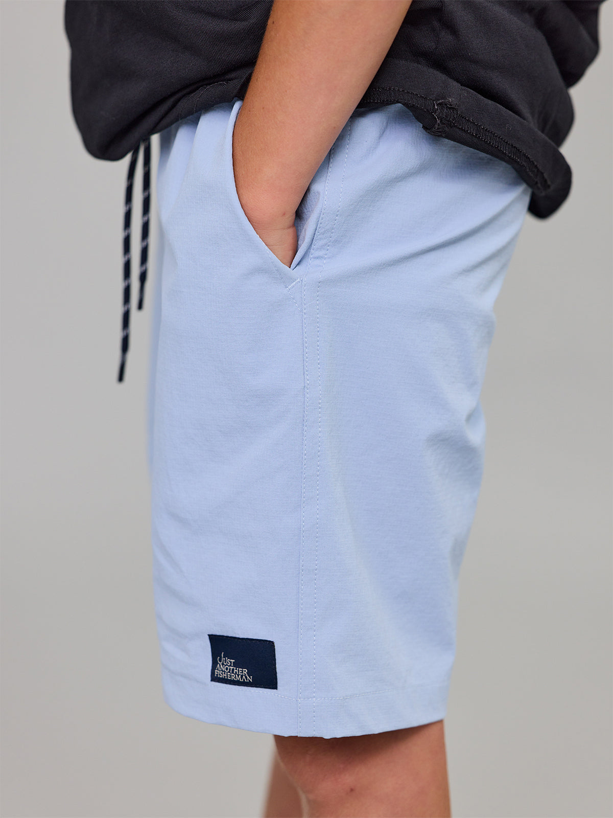 Just Another Fisherman Mini Crewman Shorts Light Blue