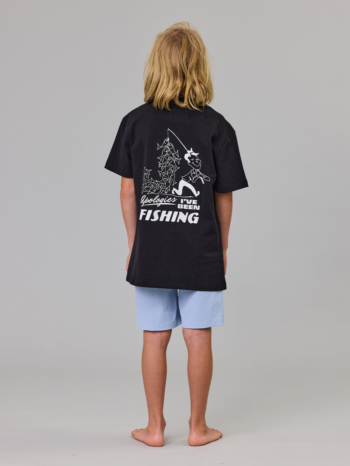 Just Another Fisherman Mini Apologies Short Sleeve Tee Black