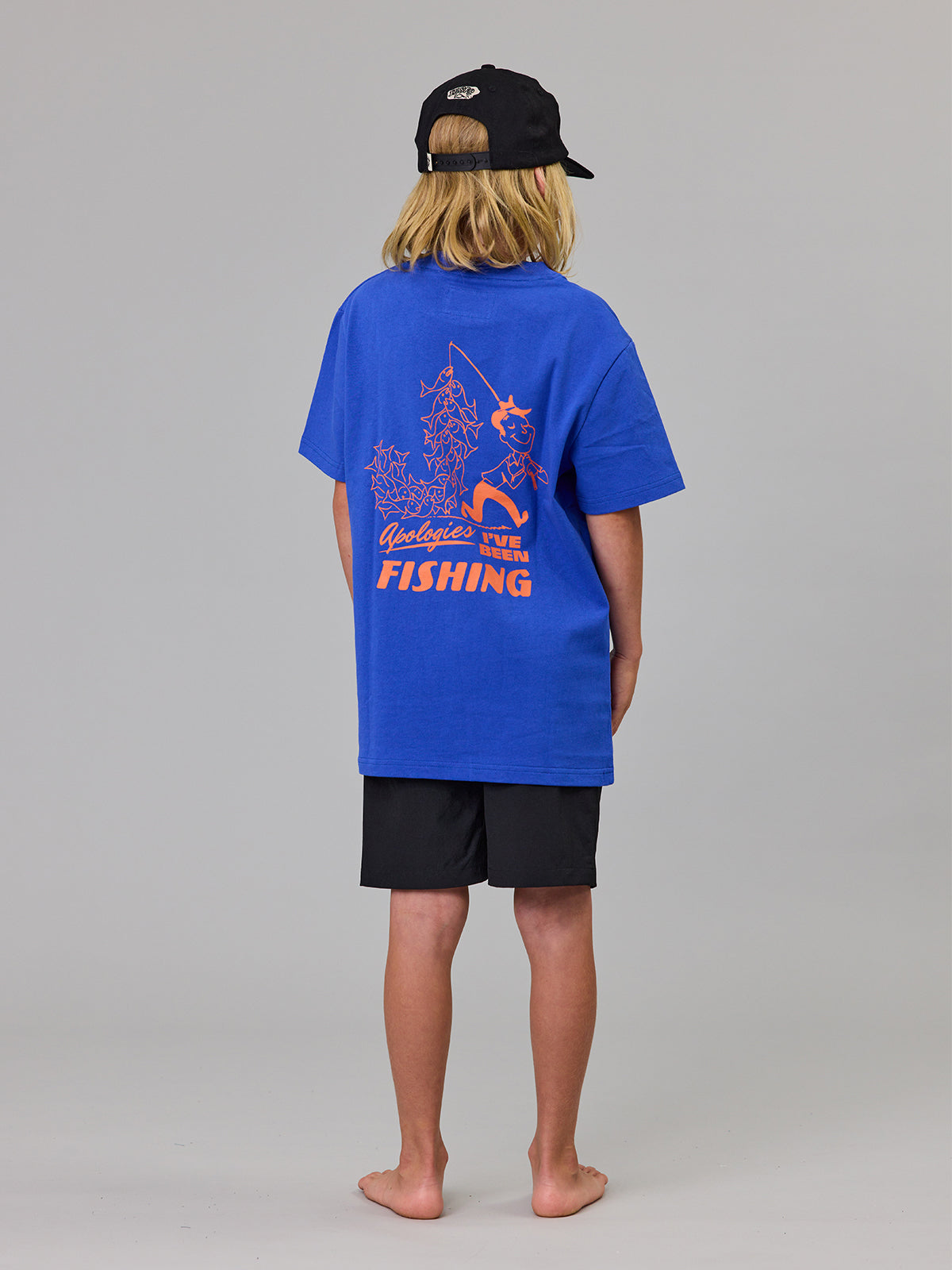 Just Another Fisherman Mini Apologies Short Sleeve Tee Cobalt