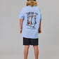 Just Another Fisherman Mini Tipping The Scales Short Sleeve Tee Washed Blue
