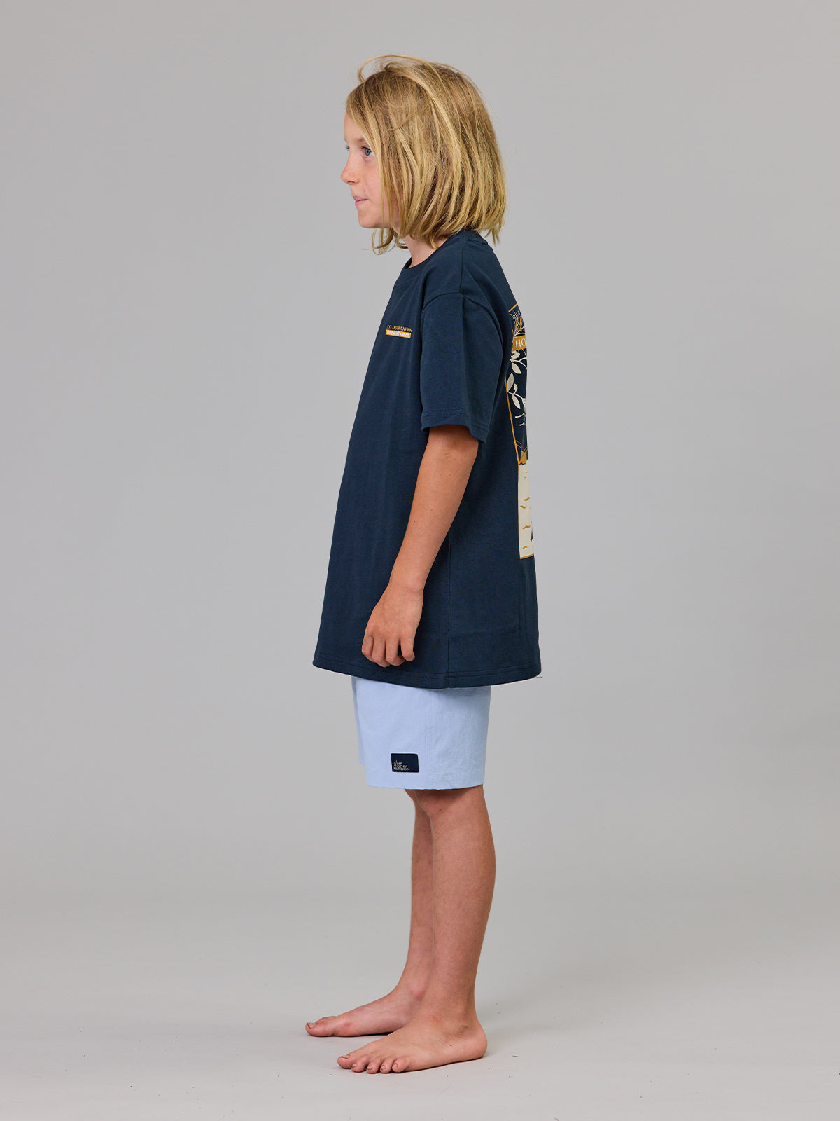 Just Another Fisherman Mini Salty Anglers Short Sleeve Tee Navy