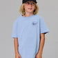 Just Another Fisherman Mini Snapper Short Sleeve Tee Washed Blue