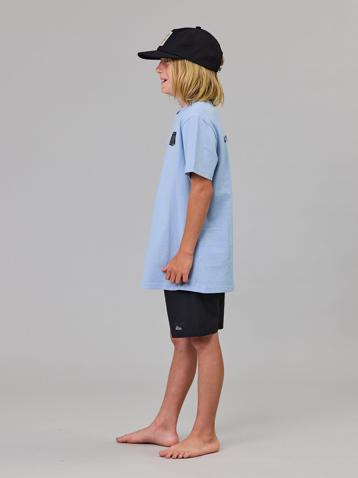 Just Another Fisherman Mini Tipping The Scales Short Sleeve Tee Washed Blue