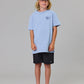 Just Another Fisherman Mini Snapper Short Sleeve Tee Washed Blue