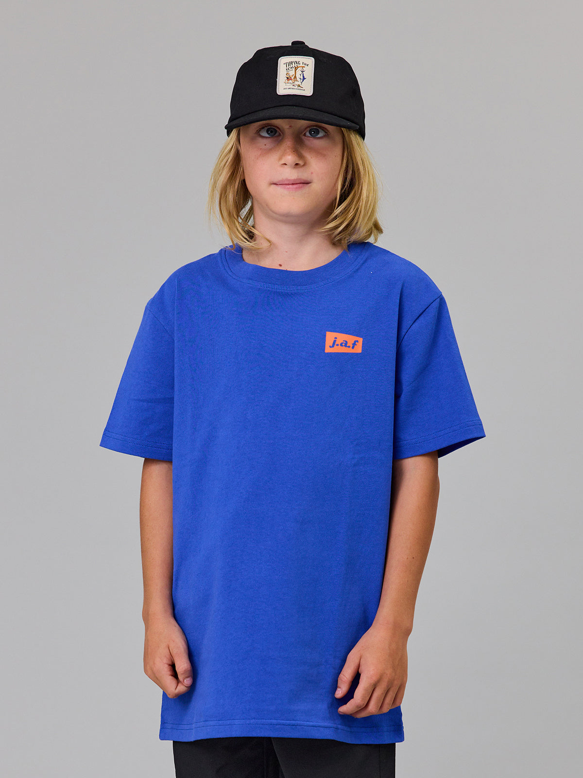 Just Another Fisherman Mini Apologies Short Sleeve Tee Cobalt