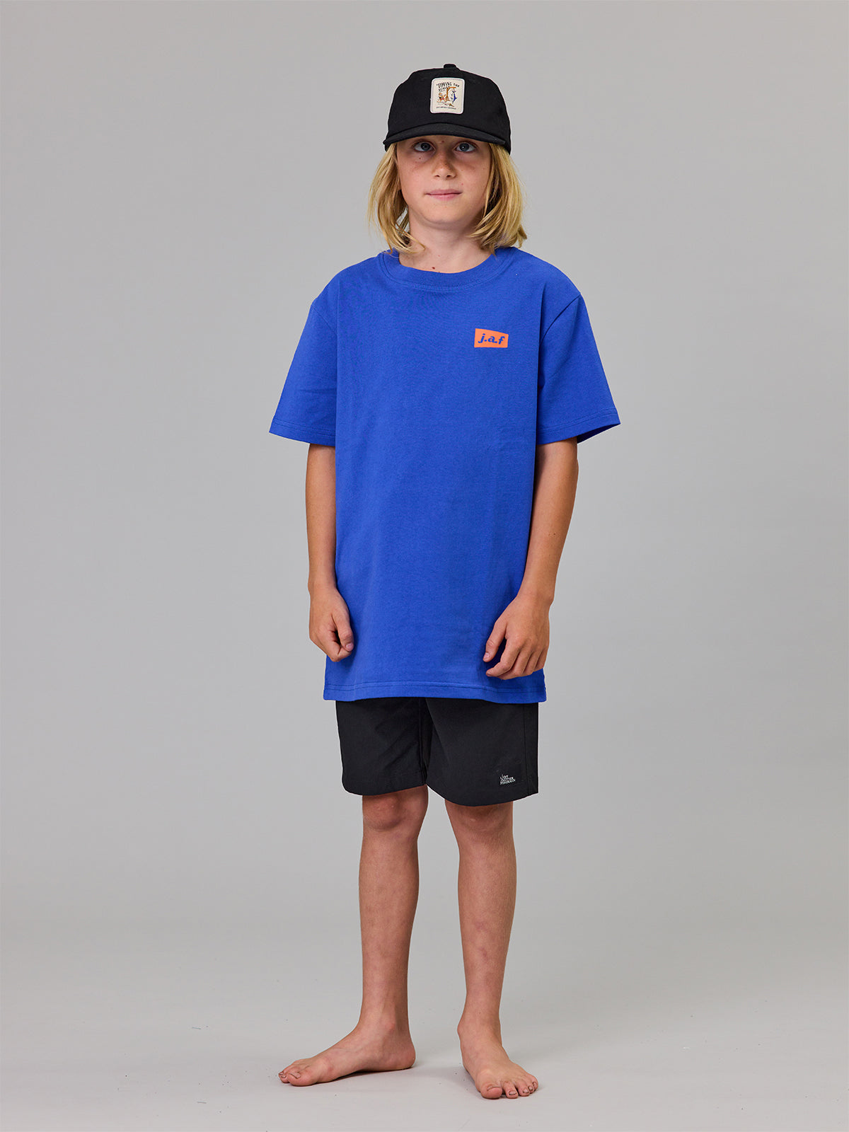 Just Another Fisherman Mini Apologies Short Sleeve Tee Cobalt