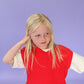 Grown Chunky Rib V-Neck Vest Flame