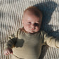 Grown Organic Ribbed Essential Bodysuit Pistachio