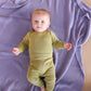 Grown Organic Ribbed Essential Bodysuit Sage