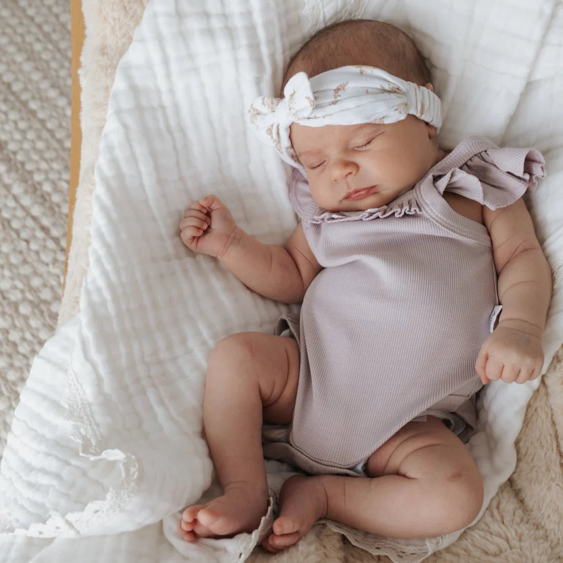 Aster & Oak Iris Rib Singlet Onesie