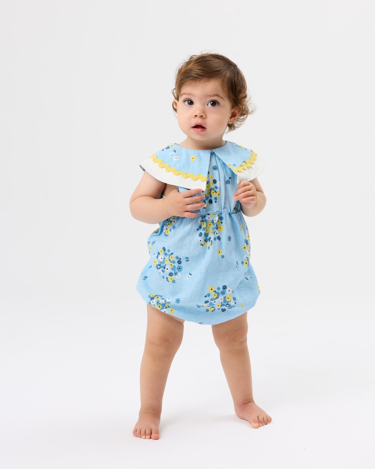 Goldie + Ace Floral Ava Collared Romper