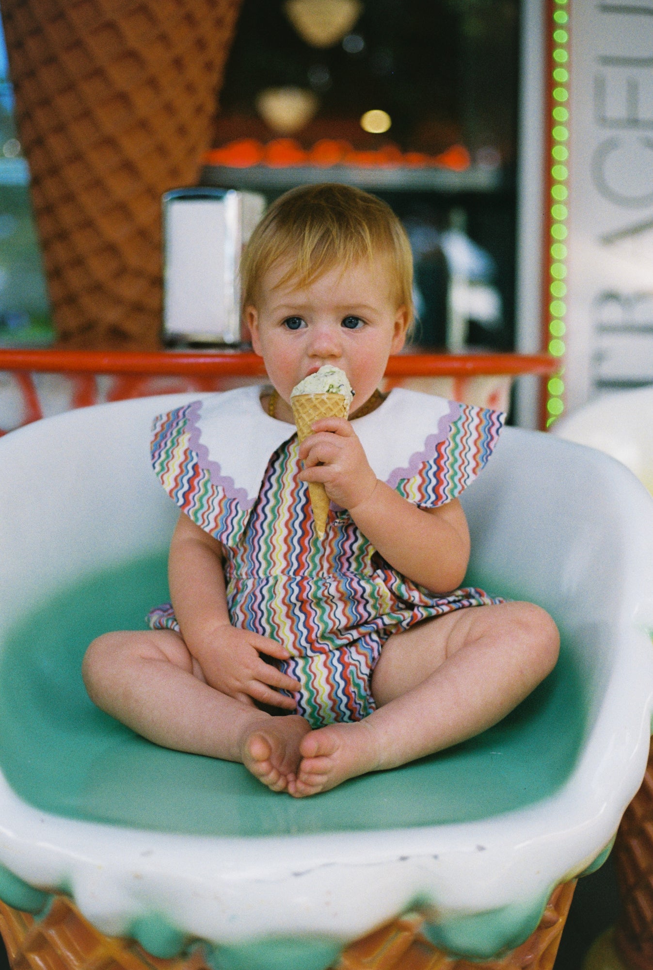 Goldie + Ace Ric Rac Ava Collared Romper