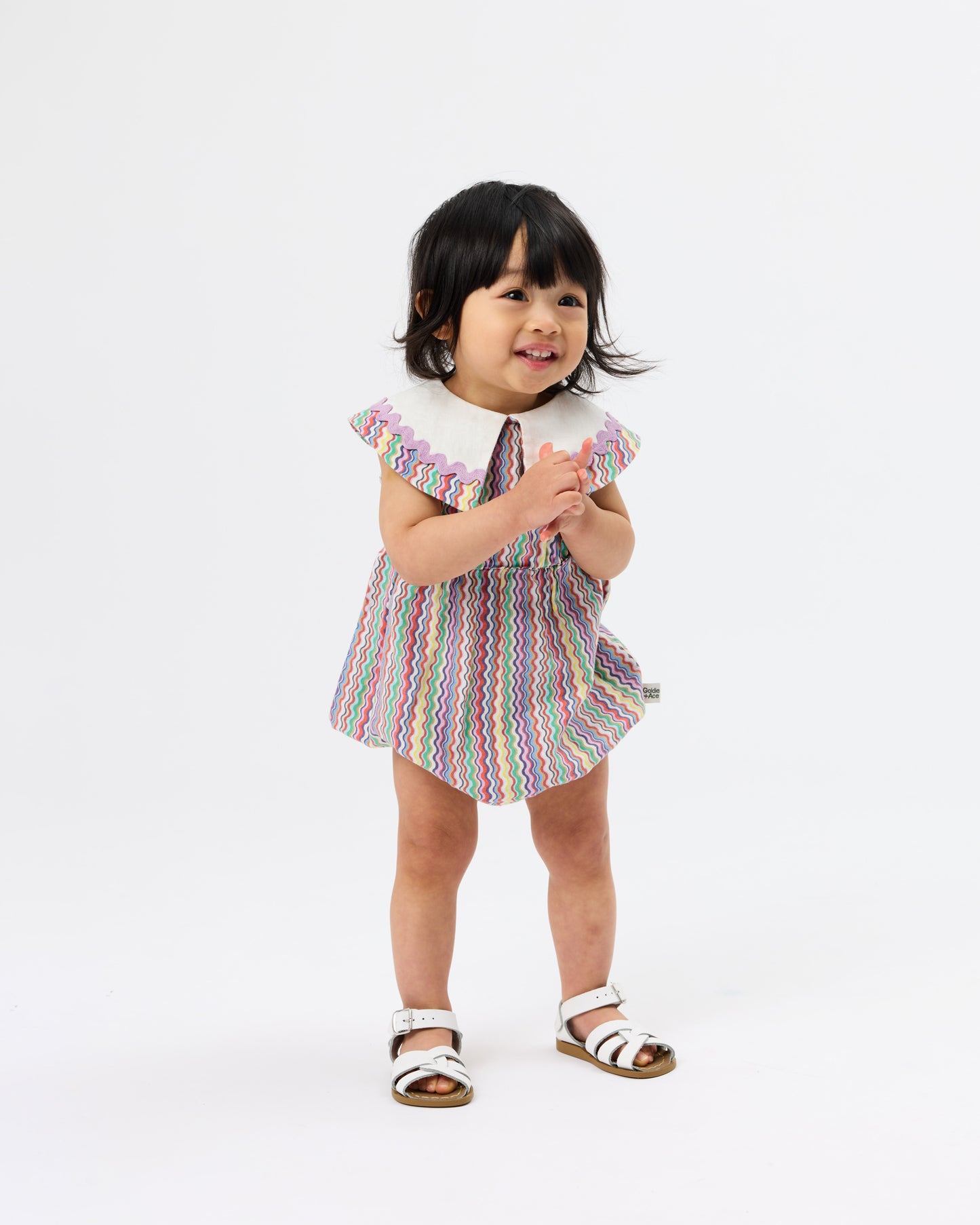 Goldie + Ace Ric Rac Ava Collared Romper