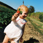Goldie + Ace Scallop Collar Strawberry Romper