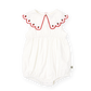 Goldie + Ace Scallop Collar Strawberry Romper