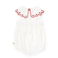 Goldie + Ace Scallop Collar Strawberry Romper