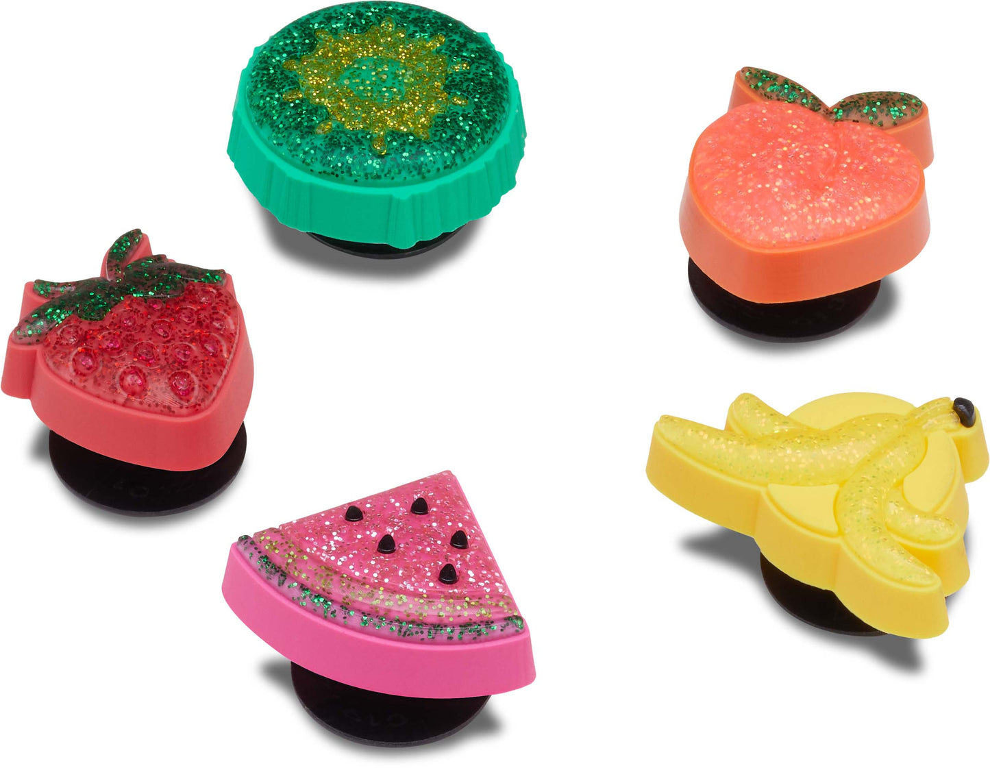 Jibbitz Sparkle Glitter Fruits 5 Pack