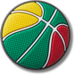Jibbitz Multi Color Basketball
