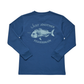 Just Another Fisherman Mini Snapper Long Sleeve Tee Military Blue