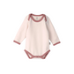 Babu Organic Long Sleeve  Bodysuit Petal Contrast