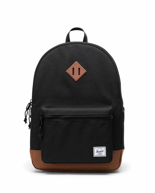 Herschel Heritage Youth Backpack | Black/Saddle Brown