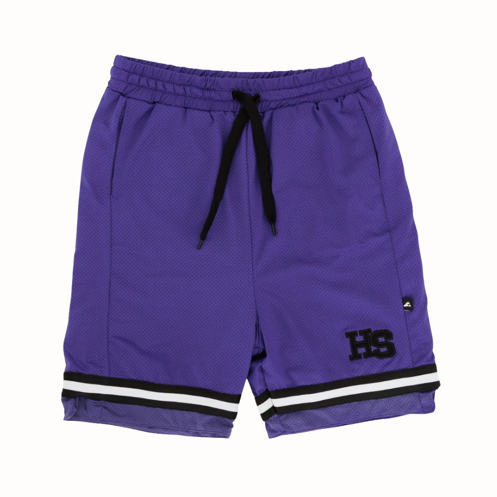 Hello Stranger Varsity Short Purple