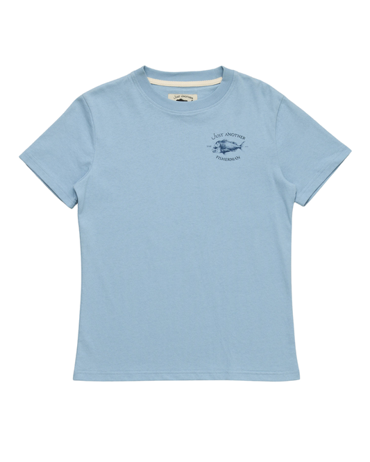 Just Another Fisherman Mini Snapper Short Sleeve Tee Washed Blue