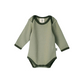 Babu Organic Cotton Long Sleeve Bodysuit Sage Contrast
