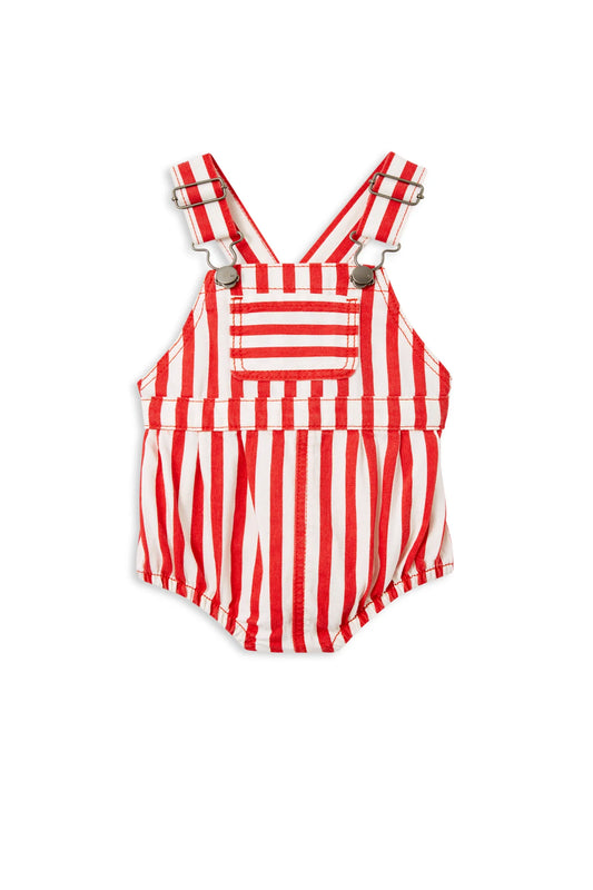 Milky Baby Red Stripe Overall