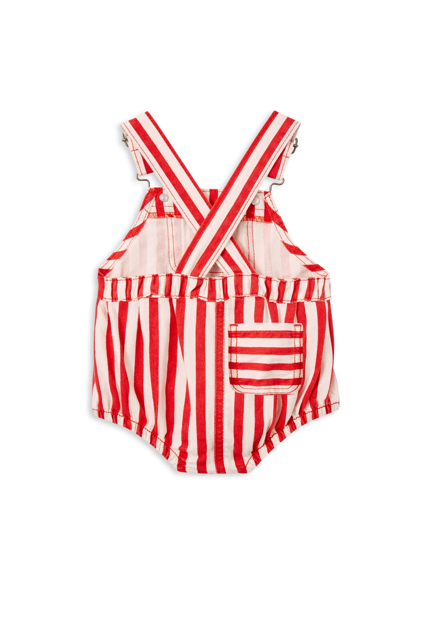 Milky Baby Red Stripe Overall