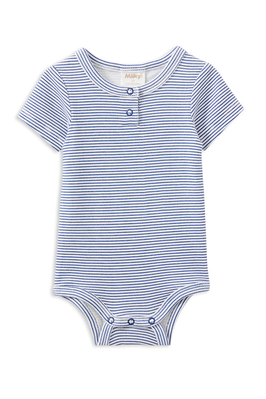 Milky Blue Rib Buddysuit