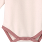 Babu Organic Long Sleeve  Bodysuit Petal Contrast