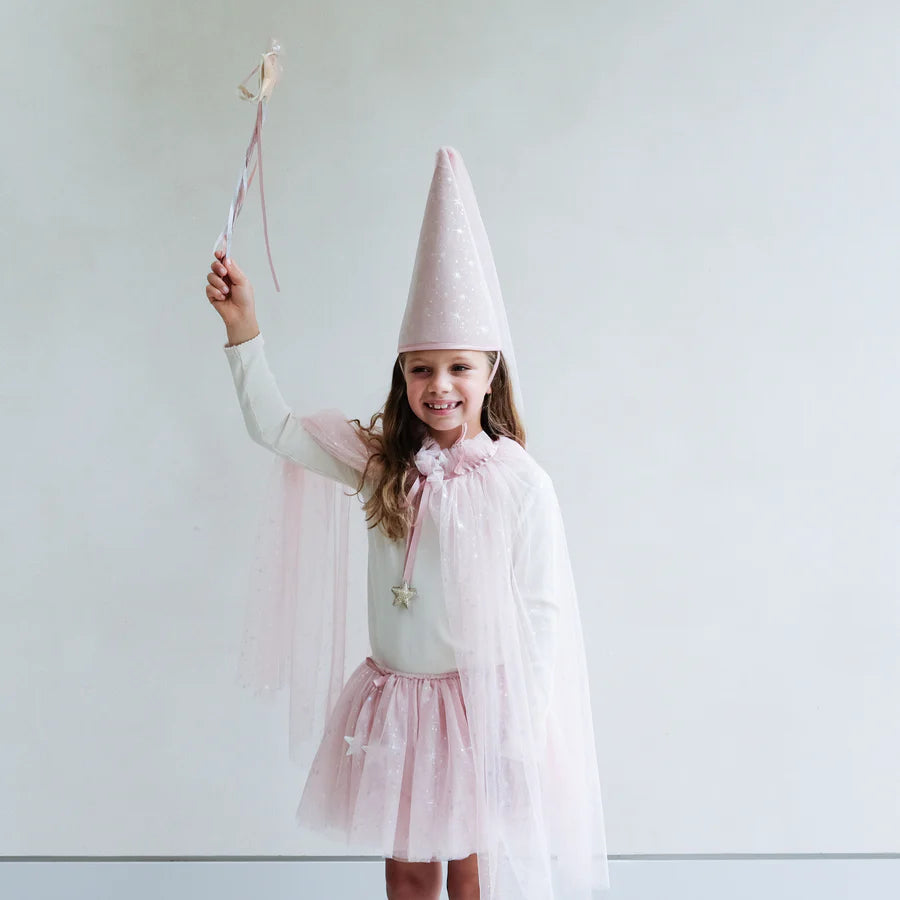 Mimi & Lula Shimmer Princess Tulle Cape Pink