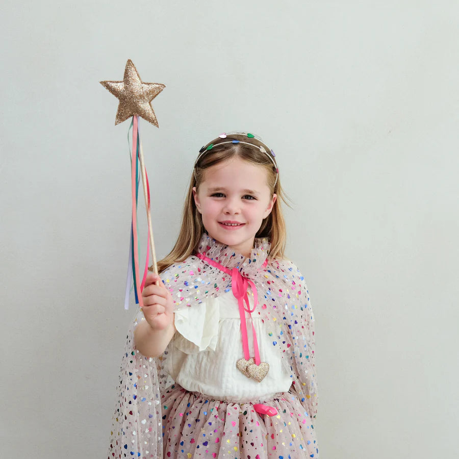 Mimi & Lula Rainbow Hearts Tutu Beige
